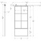 Renin Broadway Frosted Glass Metal Barn Door with Installation Hardware Kit 37 in. KMCTBWF-37BL - alternate 3